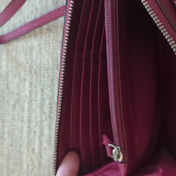 Coach Red Leather Wallet/Wristlet - Picture 5 of 11